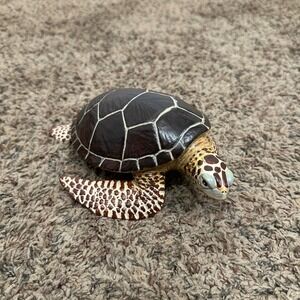 Safari Ltd 2005 Sea Turtle Figurine Realistic Marine Animal Brown Tan
